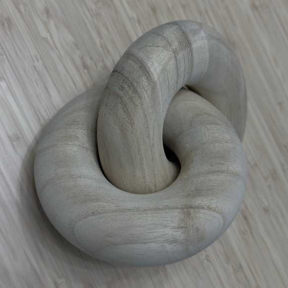 Round Wood Knot Decor,2-Link Wood Chain Link Decor,Natural Wood Chain Link Decor - Picture 1 of 4